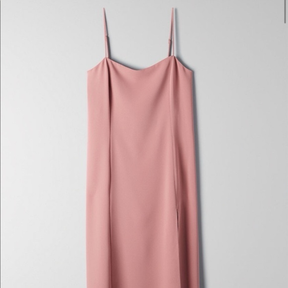Aritzia Babaton Slit Midi Slip Dress